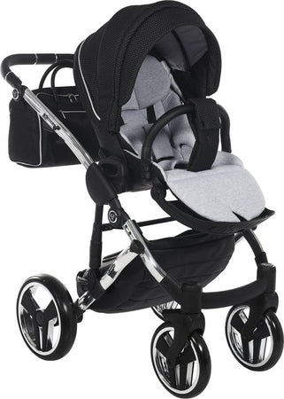 Trio Diamond Mirror Satin 3in1 Nero / Grey Telaio Cromato Prima infanzia/Passeggini carrozzine e accessori/Passeggini e carrozzine/Sistemi modulari La Casa Del Bebè - Napoli, Commerciovirtuoso.it