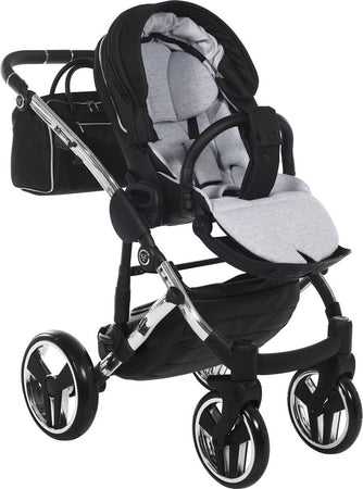 Trio Diamond Mirror Satin 3in1 Nero / Grey Telaio Cromato Prima infanzia/Passeggini carrozzine e accessori/Passeggini e carrozzine/Sistemi modulari La Casa Del Bebè - Napoli, Commerciovirtuoso.it