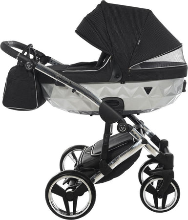 Trio Diamond Mirror Satin 3in1 Nero / Grey Telaio Cromato Prima infanzia/Passeggini carrozzine e accessori/Passeggini e carrozzine/Sistemi modulari La Casa Del Bebè - Napoli, Commerciovirtuoso.it