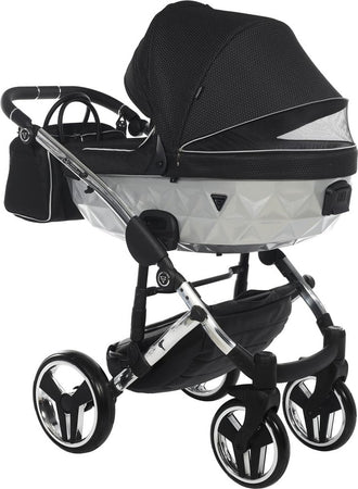 Trio Diamond Mirror Satin 3in1 Nero / Grey Telaio Cromato Prima infanzia/Passeggini carrozzine e accessori/Passeggini e carrozzine/Sistemi modulari La Casa Del Bebè - Napoli, Commerciovirtuoso.it