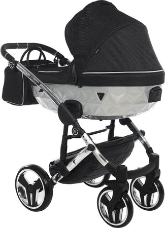 Trio Diamond Mirror Satin 3in1 Nero / Grey Telaio Cromato Prima infanzia/Passeggini carrozzine e accessori/Passeggini e carrozzine/Sistemi modulari La Casa Del Bebè - Napoli, Commerciovirtuoso.it