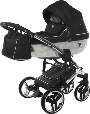 Trio Diamond Mirror Satin 3in1 Nero / Grey Telaio Cromato Prima infanzia/Passeggini carrozzine e accessori/Passeggini e carrozzine/Sistemi modulari La Casa Del Bebè - Napoli, Commerciovirtuoso.it