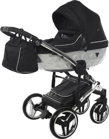 Trio Diamond Mirror Satin 3in1 Nero / Grey Telaio Cromato Prima infanzia/Passeggini carrozzine e accessori/Passeggini e carrozzine/Sistemi modulari La Casa Del Bebè - Napoli, Commerciovirtuoso.it