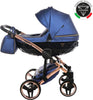 Trio Junama Diamond Fluo Pelle Blu Telaio Oro Navicella Nera Prima infanzia/Passeggini carrozzine e accessori/Passeggini e carrozzine/Sistemi modulari La Casa Del Bebè - Napoli, Commerciovirtuoso.it