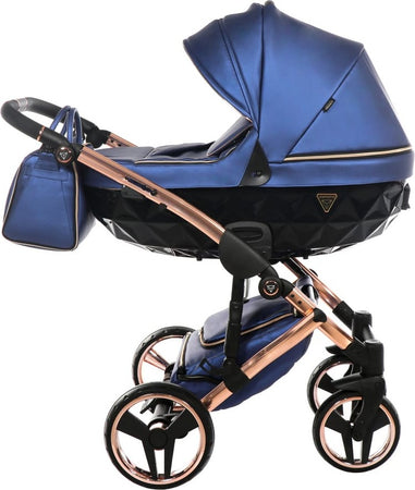 Trio Junama Diamond Fluo Pelle Blu Telaio Oro Navicella Nera Prima infanzia/Passeggini carrozzine e accessori/Passeggini e carrozzine/Sistemi modulari La Casa Del Bebè - Napoli, Commerciovirtuoso.it