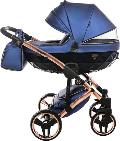 Trio Junama Diamond Fluo Pelle Blu Telaio Oro Navicella Nera Prima infanzia/Passeggini carrozzine e accessori/Passeggini e carrozzine/Sistemi modulari La Casa Del Bebè - Napoli, Commerciovirtuoso.it