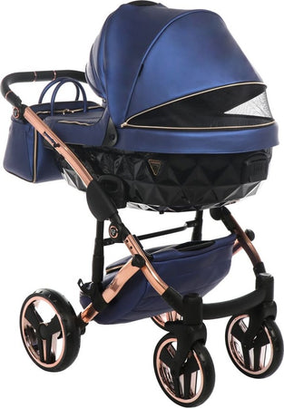 Trio Junama Diamond Fluo Pelle Blu Telaio Oro Navicella Nera Prima infanzia/Passeggini carrozzine e accessori/Passeggini e carrozzine/Sistemi modulari La Casa Del Bebè - Napoli, Commerciovirtuoso.it