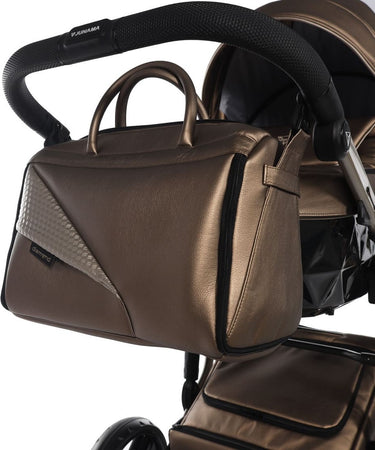 Trio-Junama-Diamond-Fluo-Pelle-Bronze-Navicella-Nera-Telaio-Fango