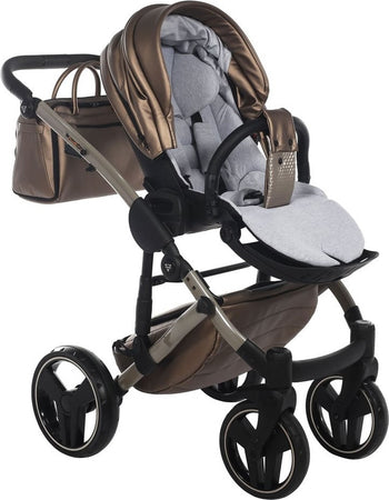 Trio-Junama-Diamond-Fluo-Pelle-Bronze-Navicella-Nera-Telaio-Fango