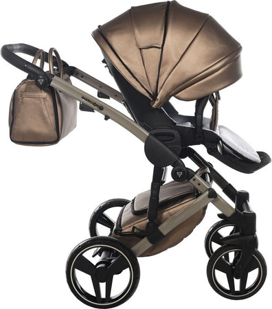 Trio-Junama-Diamond-Fluo-Pelle-Bronze-Navicella-Nera-Telaio-Fango