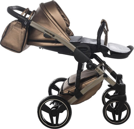 Trio-Junama-Diamond-Fluo-Pelle-Bronze-Navicella-Nera-Telaio-Fango