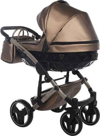 Trio-Junama-Diamond-Fluo-Pelle-Bronze-Navicella-Nera-Telaio-Fango