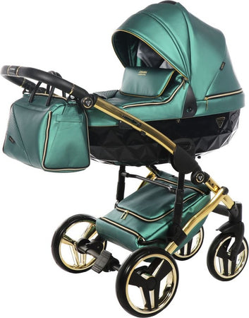 Trio Junama Diamond Fluo Pelle Verde Telaio Oro Navicella Nera Prima infanzia/Passeggini carrozzine e accessori/Passeggini e carrozzine/Sistemi modulari La Casa Del Bebè - Napoli, Commerciovirtuoso.it