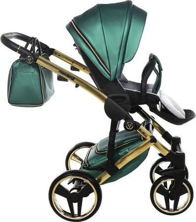 Trio Junama Diamond Fluo Pelle Verde Telaio Oro Navicella Nera Prima infanzia/Passeggini carrozzine e accessori/Passeggini e carrozzine/Sistemi modulari La Casa Del Bebè - Napoli, Commerciovirtuoso.it