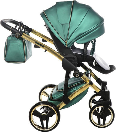 Trio Junama Diamond Fluo Pelle Verde Telaio Oro Navicella Nera Prima infanzia/Passeggini carrozzine e accessori/Passeggini e carrozzine/Sistemi modulari La Casa Del Bebè - Napoli, Commerciovirtuoso.it