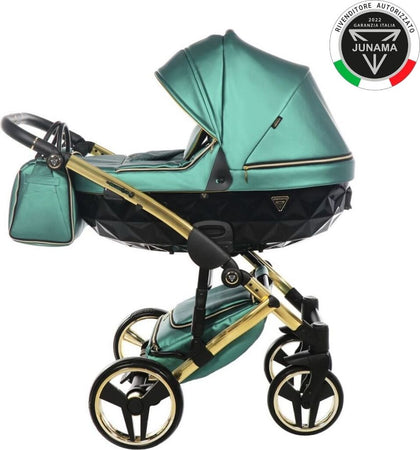 Trio Junama Diamond Fluo Pelle Verde Telaio Oro Navicella Nera Prima infanzia/Passeggini carrozzine e accessori/Passeggini e carrozzine/Sistemi modulari La Casa Del Bebè - Napoli, Commerciovirtuoso.it