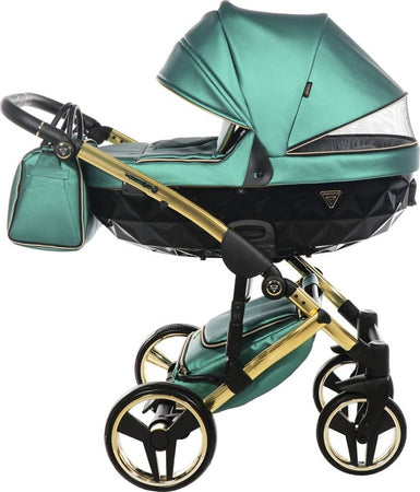 Trio Junama Diamond Fluo Pelle Verde Telaio Oro Navicella Nera Prima infanzia/Passeggini carrozzine e accessori/Passeggini e carrozzine/Sistemi modulari La Casa Del Bebè - Napoli, Commerciovirtuoso.it