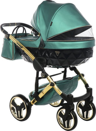 Trio Junama Diamond Fluo Pelle Verde Telaio Oro Navicella Nera Prima infanzia/Passeggini carrozzine e accessori/Passeggini e carrozzine/Sistemi modulari La Casa Del Bebè - Napoli, Commerciovirtuoso.it