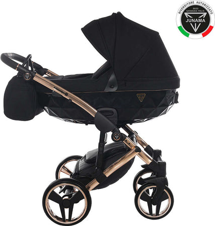 Trio Junama Diamond Individual Nero Telaio Oro Rosa Prima infanzia/Passeggini carrozzine e accessori/Passeggini e carrozzine/Sistemi modulari La Casa Del Bebè - Napoli, Commerciovirtuoso.it
