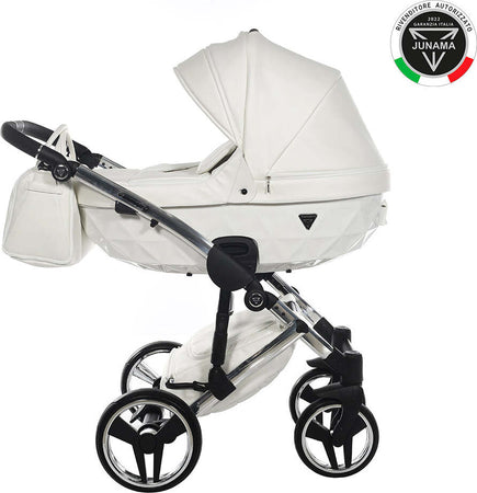 Trio Junama Diamond Individual Pelle Bianco Telaio Cromato Prima infanzia/Passeggini carrozzine e accessori/Passeggini e carrozzine/Sistemi modulari La Casa Del Bebè - Napoli, Commerciovirtuoso.it