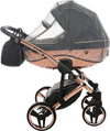 Trio Junama Diamond Mirror Satin Tessuto 3 in 1 Nero / Champagne Telaio Oro Rosa Prima infanzia/Passeggini carrozzine e accessori/Passeggini e carrozzine/Sistemi modulari La Casa Del Bebè - Napoli, Commerciovirtuoso.it
