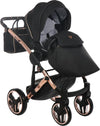 Trio Junama Diamond Mirror Satin Tessuto 3 in 1 Nero / Champagne Telaio Oro Rosa Prima infanzia/Passeggini carrozzine e accessori/Passeggini e carrozzine/Sistemi modulari La Casa Del Bebè - Napoli, Commerciovirtuoso.it