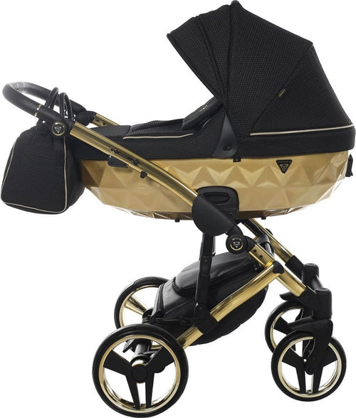 Trio Junama Diamond Mirror Satin Tessuto 3 in 1 Nero /Oro Giallo Telaio Oro Giallo Prima infanzia/Passeggini carrozzine e accessori/Passeggini e carrozzine/Sistemi modulari La Casa Del Bebè - Napoli, Commerciovirtuoso.it