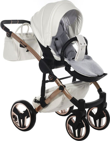 Trio Junama Diamond Mirror Satin V2 3 in 1 Pelle Bianco Nav. Champagne Telaio Oro Rosa Prima infanzia/Passeggini carrozzine e accessori/Passeggini e carrozzine/Sistemi modulari La Casa Del Bebè - Napoli, Commerciovirtuoso.it