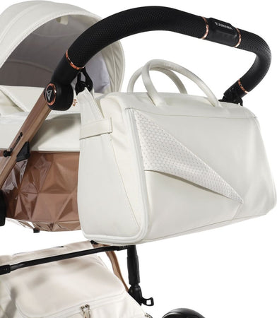 Trio Junama Diamond Mirror Satin V2 3 in 1 Pelle Bianco Nav. Champagne Telaio Oro Rosa Prima infanzia/Passeggini carrozzine e accessori/Passeggini e carrozzine/Sistemi modulari La Casa Del Bebè - Napoli, Commerciovirtuoso.it