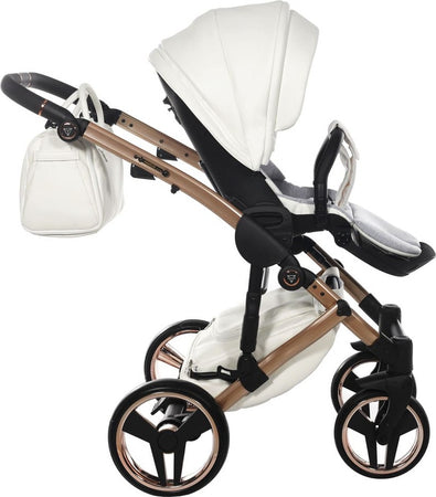 Trio Junama Diamond Mirror Satin V2 3 in 1 Pelle Bianco Nav. Champagne Telaio Oro Rosa Prima infanzia/Passeggini carrozzine e accessori/Passeggini e carrozzine/Sistemi modulari La Casa Del Bebè - Napoli, Commerciovirtuoso.it