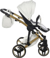 Trio Junama Diamond Mirror Satin V2 3 in 1 Pelle Bianco Nav Oro Telaio Oro Giallo Prima infanzia/Passeggini carrozzine e accessori/Passeggini e carrozzine/Sistemi modulari La Casa Del Bebè - Napoli, Commerciovirtuoso.it