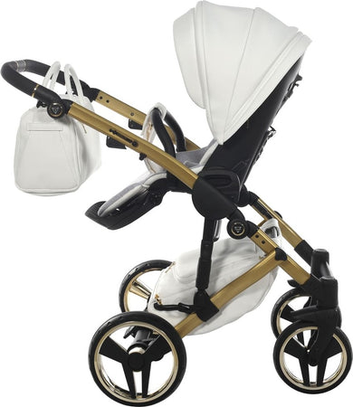 Trio Junama Diamond Mirror Satin V2 3 in 1 Pelle Bianco Nav Oro Telaio Oro Giallo Prima infanzia/Passeggini carrozzine e accessori/Passeggini e carrozzine/Sistemi modulari La Casa Del Bebè - Napoli, Commerciovirtuoso.it