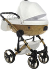 Trio Junama Diamond Mirror Satin V2 3 in 1 Pelle Bianco Nav Oro Telaio Oro Giallo Prima infanzia/Passeggini carrozzine e accessori/Passeggini e carrozzine/Sistemi modulari La Casa Del Bebè - Napoli, Commerciovirtuoso.it