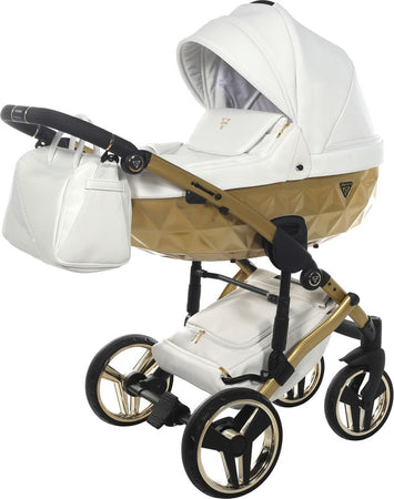 Trio Junama Diamond Mirror Satin V2 3 in 1 Pelle Bianco Nav Oro Telaio Oro Giallo Prima infanzia/Passeggini carrozzine e accessori/Passeggini e carrozzine/Sistemi modulari La Casa Del Bebè - Napoli, Commerciovirtuoso.it