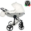 Trio Junama Diamond Mirror Satin V2 3 in 1 Pelle Bianco Navicella Grigio Telaio Cromato Prima infanzia/Passeggini carrozzine e accessori/Passeggini e carrozzine/Sistemi modulari La Casa Del Bebè - Napoli, Commerciovirtuoso.it
