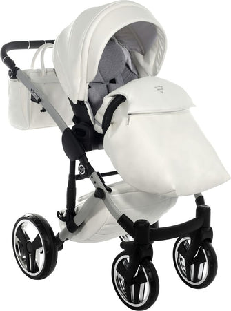 Trio Junama Diamond Mirror Satin V2 3 in 1 Pelle Bianco Navicella Grigio Telaio Cromato Prima infanzia/Passeggini carrozzine e accessori/Passeggini e carrozzine/Sistemi modulari La Casa Del Bebè - Napoli, Commerciovirtuoso.it