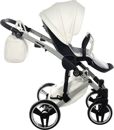 Trio Junama Diamond Mirror Satin V2 3 in 1 Pelle Bianco Navicella Grigio Telaio Cromato Prima infanzia/Passeggini carrozzine e accessori/Passeggini e carrozzine/Sistemi modulari La Casa Del Bebè - Napoli, Commerciovirtuoso.it