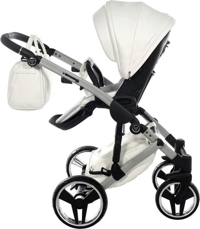 Trio Junama Diamond Mirror Satin V2 3 in 1 Pelle Bianco Navicella Grigio Telaio Cromato Prima infanzia/Passeggini carrozzine e accessori/Passeggini e carrozzine/Sistemi modulari La Casa Del Bebè - Napoli, Commerciovirtuoso.it
