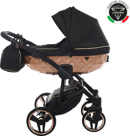 Trio Junama Diamond Mirror Satin V2 3 in 1 Tessuto Nero/Nav. Champagne Telaio Nero Prima infanzia/Passeggini carrozzine e accessori/Passeggini e carrozzine/Sistemi modulari La Casa Del Bebè - Napoli, Commerciovirtuoso.it