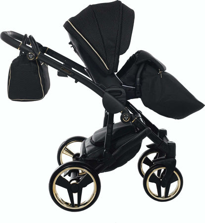 Trio Junama Diamond Mirror Satin V2 3 in 1 Tessuto Nero/Oro Giallo Telaio Nero Prima infanzia/Passeggini carrozzine e accessori/Passeggini e carrozzine/Sistemi modulari La Casa Del Bebè - Napoli, Commerciovirtuoso.it