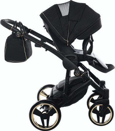 Trio Junama Diamond Mirror Satin V2 3 in 1 Tessuto Nero/Oro Giallo Telaio Nero Prima infanzia/Passeggini carrozzine e accessori/Passeggini e carrozzine/Sistemi modulari La Casa Del Bebè - Napoli, Commerciovirtuoso.it