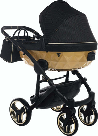 Trio Junama Diamond Mirror Satin V2 3 in 1 Tessuto Nero/Oro Giallo Telaio Nero Prima infanzia/Passeggini carrozzine e accessori/Passeggini e carrozzine/Sistemi modulari La Casa Del Bebè - Napoli, Commerciovirtuoso.it