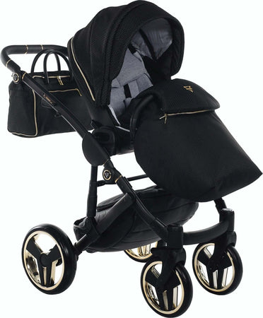 Trio Junama Diamond Mirror Satin V2 3 in 1 Tessuto Nero/Oro Giallo Telaio Nero Prima infanzia/Passeggini carrozzine e accessori/Passeggini e carrozzine/Sistemi modulari La Casa Del Bebè - Napoli, Commerciovirtuoso.it