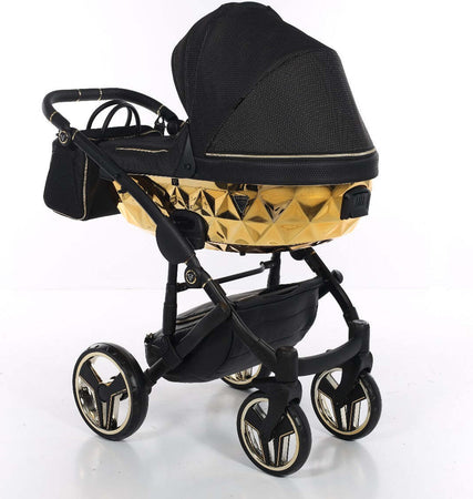 Trio Junama Diamond Mirror V2 3 in 1 Tessuto Nav. Oro Giallo Telaio Nero Prima infanzia/Passeggini carrozzine e accessori/Passeggini e carrozzine/Sistemi modulari La Casa Del Bebè - Napoli, Commerciovirtuoso.it