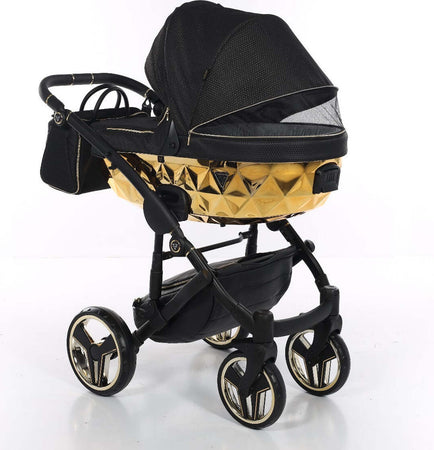 Trio Junama Diamond Mirror V2 3 in 1 Tessuto Nav. Oro Giallo Telaio Nero Prima infanzia/Passeggini carrozzine e accessori/Passeggini e carrozzine/Sistemi modulari La Casa Del Bebè - Napoli, Commerciovirtuoso.it