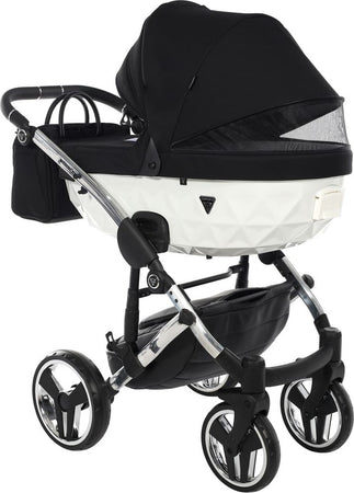 Trio Junama Diamond S Line White/Black Telaio Cromato Prima infanzia/Passeggini carrozzine e accessori/Passeggini e carrozzine/Sistemi modulari La Casa Del Bebè - Napoli, Commerciovirtuoso.it