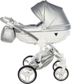 Trio Junama Fluo Italy 3 in 1 Ecopelle Silver/Telaio Cromato Prima infanzia/Passeggini carrozzine e accessori/Passeggini e carrozzine/Sistemi modulari La Casa Del Bebè - Napoli, Commerciovirtuoso.it
