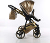 Trio Junama Glitter in Pelle Gold Telaio Oro Giallo Prima infanzia/Passeggini carrozzine e accessori/Passeggini e carrozzine/Sistemi modulari La Casa Del Bebè - Napoli, Commerciovirtuoso.it