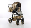 Trio Junama Glitter in Pelle Gold Telaio Oro Giallo Prima infanzia/Passeggini carrozzine e accessori/Passeggini e carrozzine/Sistemi modulari La Casa Del Bebè - Napoli, Commerciovirtuoso.it