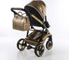 Trio Junama Glitter in Pelle Gold Telaio Oro Giallo Prima infanzia/Passeggini carrozzine e accessori/Passeggini e carrozzine/Sistemi modulari La Casa Del Bebè - Napoli, Commerciovirtuoso.it